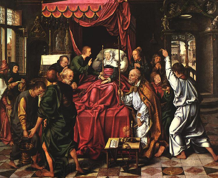 CLEVE, Joos van The Death of the Virgin dfg Germany oil painting art